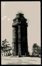 Auersberg im Erzgebirge, Bismarckturm, als 'Aussichtsturm', gelaufen ...