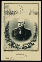 Bismarck-Glorifizierung, seltene Karte aus der Kaiserreich-Zeit, ...