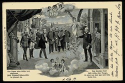 Bismarck-Glorifizierung, seltene Karte aus der Kaiserreich-Zeit, ...