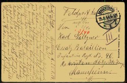 I. WK, patriotische Karte aus der Zeit 1914 bis 1918, u. a. mit ...