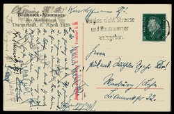 Bismarck-Kommers des Waffenrings Darmstadt 6. April 1929, gelaufen ...