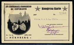 Esperanto, historische Karte für die weltweite Kunstsprache, hier ...