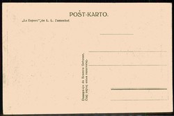 Esperanto, historische Karte für die weltweite Kunstsprache, hier ...