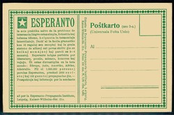 Esperanto, historische Karte für die weltweite Kunstsprache, hier ...