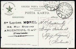 Esperanto, historische Karte für die weltweite Kunstsprache, hier ...