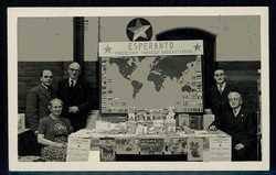 Esperanto, historische Karte für die weltweite Kunstsprache, hier ...