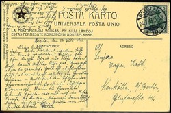 Esperanto, historische Karte für die weltweite Kunstsprache, hier ...