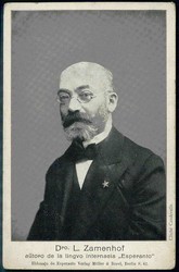 Esperanto, historische Karte für die weltweite Kunstsprache, hier ...