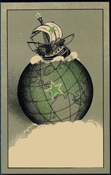 Esperanto, historische Karte für die weltweite Kunstsprache, hier ...