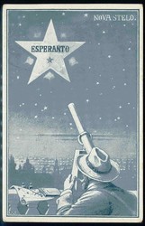 Esperanto, historische Karte für die weltweite Kunstsprache, hier ...