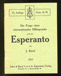 Esperanto, historische Karte für die weltweite Kunstsprache, hier ...