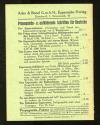 Esperanto, historische Karte für die weltweite Kunstsprache, hier ...