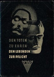 1948, Gedenkkarte der Vereinigung der Verfolgten des Naziregimes VVN, ...