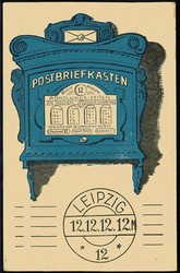 12.12.12, Gedenkkarte zu dem seltenen Datum, gelaufen Leipzig an ...