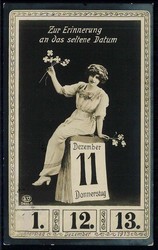 11.12.13, Gedenkkarte zu dem seltenen Datum, gelaufen München an ...