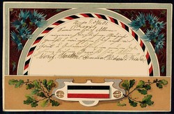 Reichsfarben schwarz/weiß/rot, nationale AK, hier 'Gedenkkarte mit ...