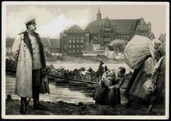 I. WK, Flüchtlings-Thematik, hier 'Hindenburg vor der Marienburg ...