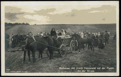 I. WK, Flüchtlings-Thematik, hier 'Ruthenen mit ihrem Hausstand auf ...