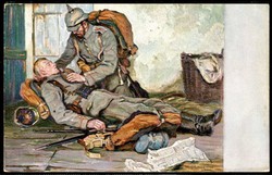 Professor Liebermann, Künstler-Karte 'Kameradschaft', gelaufen 1916, ...