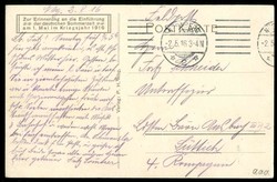 Sommerzeit, seltene Erinnerungskarte an die Umstellung auf die ...