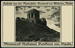 Bismarck-National-Denkmal am Rhein, offizielle Karte des Vereines zur ...