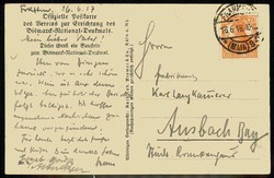 Bismarck-National-Denkmal am Rhein, offizielle Karte des Vereines zur ...