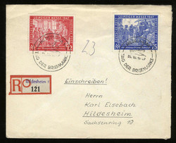 Leipziger Herbstmesse 1947 hübsch auf Bedarfs-R.-Brief, mit seltenem ...