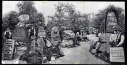 Bismarck-Gedenken, zweifach Klappkarte aus Laubegast bei Dresden, mit ...