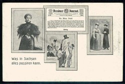 Sozialkritik im Kaiserreich, AK aus der Zeit um 1898 bis 1910, hier ...