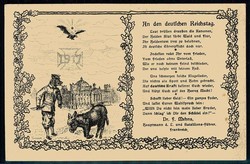 Sozialkritik im Kaiserreich, AK aus der Zeit um 1898 bis 1910, hier ...