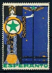 Ca. 1910, mehrfarbige Esperanto-Vignette, sauber ungebraucht, ...