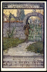 Liederkarte 1910, hier 'Das Wirtshaus', ungebraucht, gute Erhaltung.