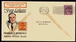 Schmuck-Kuvert zur ersten Amtseinführung Franklin D. Roosevelt 4. ...