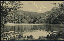 Uglei bei Eutin, Fotokarte mit Uglei-See, gelaufen Uglei 1909, gute ...