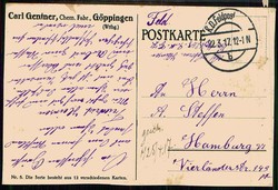 Alte Firmen-Werbekarte, hier 'Lederfett - Tranolin', mit Feldpoststpl ...