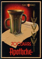 700 Jahre Apotheke, prächtige Gedenkkarte aus dem Jahr 1940, ...