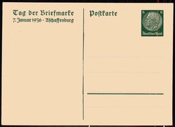 1936, 6 Pf. Privatganzsache 'Tag der Briefmarke 1936' in ...