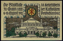 1911, seltene, offizielle Festpostkarte zur 58. Generalversammlung ...
