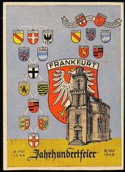 1848/1948, Jahrhundertfeier auf entspr. Gedenkkarte und Gedenkstpl., ...