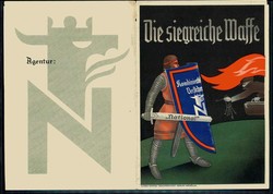 ca. 1930 in Stettin, Werbung für Feuerversicherung als mehrfarbiges ...