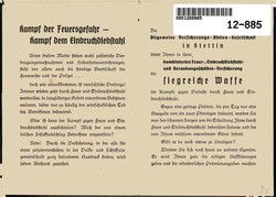 ca. 1930 in Stettin, Werbung für Feuerversicherung als mehrfarbiges ...