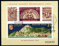 Denkmalschutzjahr-Block 1975, ungezähnt, mit ESST, Luxus. M€ 90,-- ...