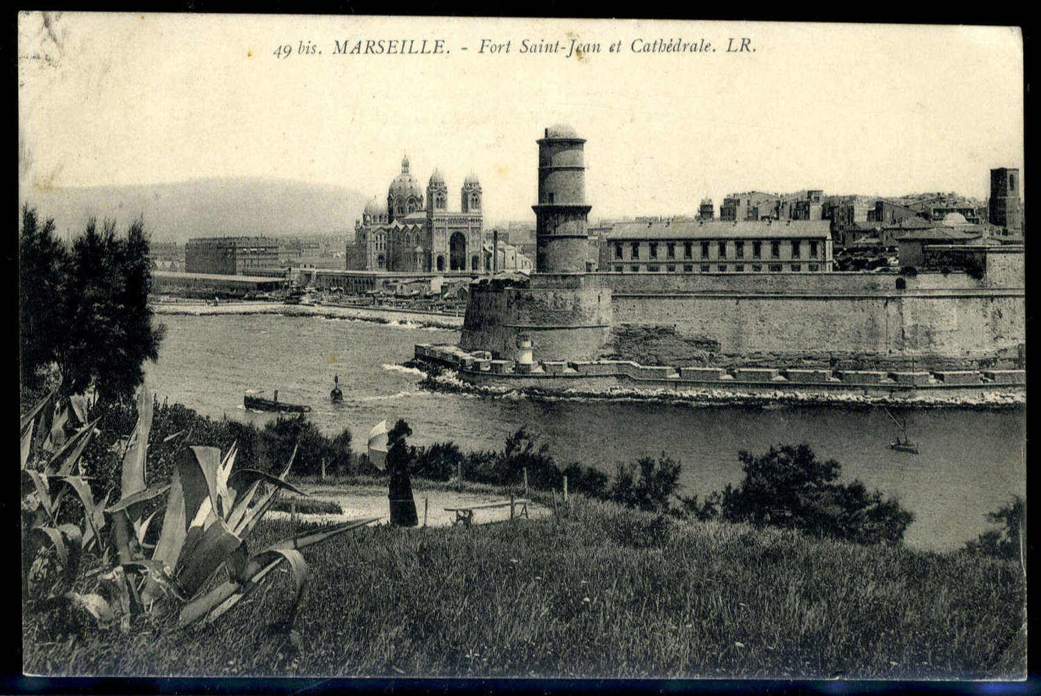 Marseille, Fort Saint-Jean et Cathédrale, gelaufen 1912 nach ...