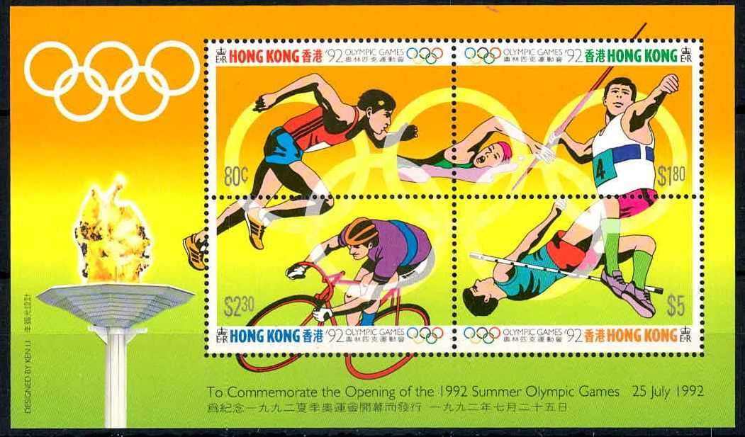 Eröffnung der Olympischen Sommerspiele in Barcelona-Block 1992, ...