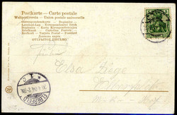 Portraitkarte Richard Wagners, gelaufen Köln 30.4.04 nach Elberfeld, ...