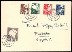 Verkehrsausstellung 1953 hübsch mit ZF auf Brief aus Wiesbaden 10.7 ...