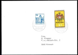 10 Pf. Tag der Briefmarke 1977, mit 70 Pf. ZF, die Marke ungezähnt ...