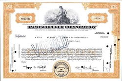 USA-Aktie der Harnischfeger Corporation aus 1968, entwertet, gute ...