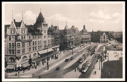 Düsseldorf 1902, Wilhelmsplatz, Karte wohl aus den 1930er Jahren mit ...