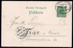 Düsseldorf, Farblithokarte u. a. mit Bahnhofshotel Werner & Schmidt ...